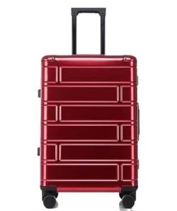 NESPIQ Handgepäck Koffer Reisekoffer Hartschalen-Handgepäck Mit Geräuschlosen Flugzeug-Spinnerrädern Großer Koffer (Color : Rood, Size : 20inch) von NESPIQ