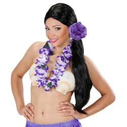 Hibiskus Blume Haargummi Hawaii Haarschmuck Hula Zopfgummi Haarblume Schmuck (violett) von NET TOYS
