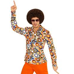NET TOYS 70er Jahre Hemd Herren Schlagermove Herrenhemd S/M (48/50) Hippie Outfit Schlager Kostüm Shirt von NET TOYS