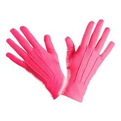 NET TOYS Damenhandschuhe pink Neon Handschuhe Damen Handschuh Karnevalshandschuhe Faschingshandschuhe von NET TOYS