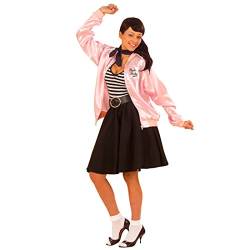 NET TOYS Grease Jacke Pink Lady Trainingsjacke, pink XL 46/48, 50er/60er Jahre Jacke Grease Jacket Rock n Roll Kostüm von NET TOYS