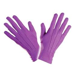 NET TOYS Kurze Handschuhe lila Damenhandschuhe Kostüm Zubehör Damen Karnevalhandschuhe Faschingshandschuhe von NET TOYS