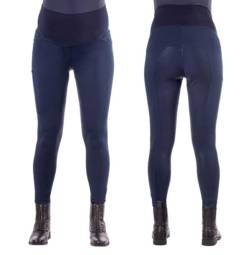 NETPROSHOP Damen Umstandsreithose Reitleggins Vollbesatz dunkelblau Gr. 34-44, Damengroesse:34, Farbe:Dunkelblau von NETPROSHOP