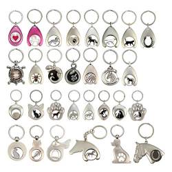 NETPROSHOP Schlüsselanhänger Tierfiguren aus Metall mit Chip für Einkaufswagen Auswahl, Auswahl:Hund von NETPROSHOP