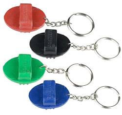 NETPROSHOP Schöner Schlüsselanhänger Mini Gummi Striegel farbig, Farbe:Gruen von NETPROSHOP