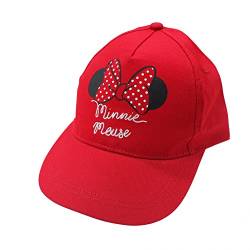 NEU Minnie Maus Cap Kappe Schirmmütze Basecap Baseballkappe verstellbar (54, Rot) von NEU