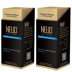NEUD Natürlicher Haar-Inhibitor zur dauerhaften Reduzierung von unerwünschten Körper- & Gesichtshaaren bei Männern & Frauen - 2 Stück von NEUD