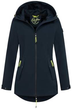 NEW VIEW Damen Softshelljacke L60340FC00 Funktionsjacke mit Kapuze wasserdicht Navy (Dark Sapphire) L von NEW VIEW