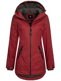 NEW VIEW Damen wasserabweisende Regenjacke Lia mit Kapuze Rot (Biking Red) XXL von NEW VIEW