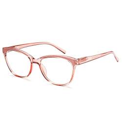 NEWVISION®, Blaulicht Brille Blaulichtfilter Lesebrille, Federbrillenrahmen, Rahmen Katzenauge, Presbyopia-Lesebrille für Frauen,TV,Blaulichtfilter Computerbrille, NV1157(+3.00 Rosa) von NEW VISION