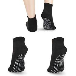 NEWCHAO Rutschfeste Socken, 2-Paar Unisex Anti Rutsch Yoga Home Training Socken Barre Pilates Krankenhaus Erwachsene Männer Frauen von NEWCHAO