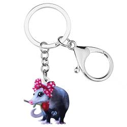 NEWEI Acryl Cute Possum Schlüsselanhänger Possum Schmuck für Damen Frauen Autoschlüssel Handtasche Charms (Rot) von NEWEI