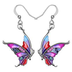 NEWEI Cute Schmetterling Ohrringe Aesthetic Schmetterling Schmuck Geschenke für Damen Damen Mädchen Butterfly Earring (Iris) von NEWEI
