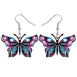 NEWEI Cute Schmetterling Ohrringe Aesthetic Schmetterling Schmuck Geschenke für Damen Damen Mädchen Butterfly Earring (Marmelade) von NEWEI