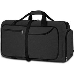 NEWHEY Reisetasche Groß 40L 65L 80L 100L Faltbare Reisetaschen Leichte Sporttasche für männer mit Schuhfach für Weekender Herren Damen Duffel Taschen von NEWHEY