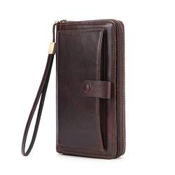 NEWNAN Herren-Business-Clutch-Geldbörse, Herren-Geldbörse, Lange Herren-Handytasche, Geldbörse (Farbe: A, Größe: Einheitsgröße) von NEWNAN