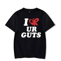 I OR UR Guts T-Shirt OR Merge Hip Hop Sänger rosa T-Shirt Frauen Baumwoll-T-Shirt Männer (M,Black) von NEWOK