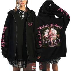 NEWOK Mehrere doppelseitige Drucke Reißverschluss Hoodies Schwarz Harajuku Männer und Frauen Hoodies Casual Top (M,10) von NEWOK