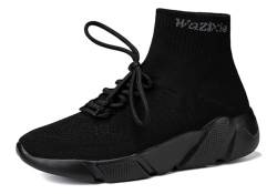 NEWQSING Unisex Mode Schnüren auf Hohem Schnitt Walking Trainer Komfort Paar Loafer Schuhe Stricken Fitness-Studio Lauf Turnschuhe von NEWQSING