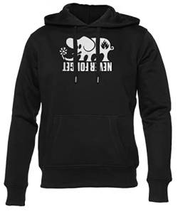 Never Forget, Black Label Skateboard Grauer Unisex Schwarz Hoodie Männer Frauen von NEWTEE