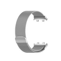 NEYENS Milanaise-Uhrenarmbänder für Oppo Watch 41 mm 46 mm Armband Metallschlaufe feines Netz Uhrenarmband Ersatz Milanaise Magnetband (Farbe: Silber, Größe: für Oppo Watch 41 mm) von NEYENS