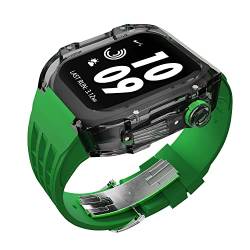 NEYENS Transparentes Uhrengehäuse und Band, für Apple Watch 8, 7, 45 mm, Gummi-Modifikationsset für iWatch Serie 6, SE, 5, 4, 44 mm, Sportarmband, For 45mm, Achat von NEYENS