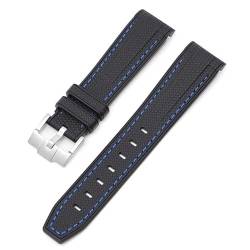 NEYENS Wasserdichtes Gummi-Uhrenarmband passend für Rolex-Uhrenarmband, 20 mm, Faltschnalle, Uhrenzubehör für Omega-Armbänder, für Männer und Frauen, 20 mm, Achat von NEYENS