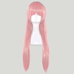 NEZIH Anime Coser Wig Love Is Hard for Otaku Momose Narumi Cosplay Wigs, Rosa Langes Haar Mit Schleife, Geeignet Für Halloween-Party, Anime-Karneval, Mit Perückenkappe, Dekorative Accessoires von NEZIH