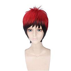 NEZIH Kuroko No Basuke SEIRIN Kagami Taiga Wig Cosplay Costume Kuroko's Basketball Men Women Short Synthetic Hair Halloween Party Wigs, Dekorative Accessoires, Mit Perückenkappe von NEZIH