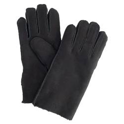 NF NITZSCHE fashion - Lammfell Handschuhe für Herren - 100% Lammfell - warm und kuschelig weich - Farben: braun und schwarz - Winter und Herbst - elegant (schwarz, 8,5) von NF NITZSCHE fashion