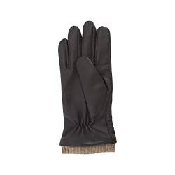NF NITZSCHE fashion - Lederhandschuhe für Herren - Innenfutter aus 100% Wolle - Handschuh mit Smartphone-Touch-Funktion - eleganter Winterhandschuh - 100% Schaf-Nappa (braun, 8,5) von NF NITZSCHE fashion