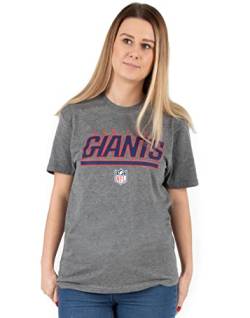 NFL New York Giants T-Shirt Womens Damen American Football Holzkohle Top von NFL