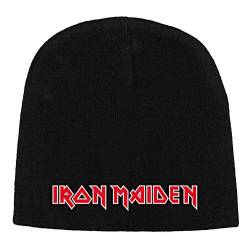 NFM Iron Maiden - Logo Beanie Mütze mit Sticklogo von NFM