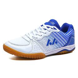 NGARY Badminton Schuhe für Männer Frauen Innengerichtsschuhe Leichtes Schock-Absorption-Anti-Schlupf-Tennis-Sneaker für alle Arten von Sportarten,Blau,38 EU von NGARY