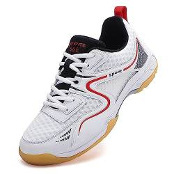 NGARY Badmintonschuhe für Männer Leichte Tischtennis-Hallenschuhe Anti-Rutsch-Puffer weich für Squash Volleyball Jogging Fitness,A,41 EU von NGARY