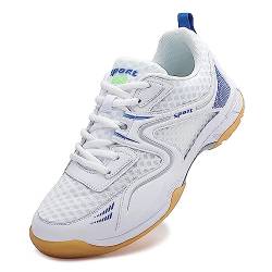 NGARY Badmintonschuhe für Männer Leichte Tischtennis-Hallenschuhe Anti-Rutsch-Puffer weich für Squash Volleyball Jogging Fitness,B,41 EU von NGARY