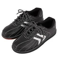 NGARY Herren-professionelle Bowlingschuhe Nicht rutschfeste Kee-resistente Schüssel Sportschuh für rechtsee Bowler,Schwarz,46 EU von NGARY