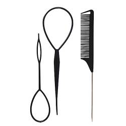 3 Stück French Braid Tool Elastic Hair Bands Remover Cutter Tail Comb Braiding Combs For Hair Styling Hair Braiding Accessory Hair Braiding Gadget Hair Braiding Helper Hair Braiding Helper Hair von NGCG