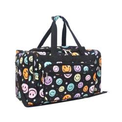 NGIL Segeltuch 20" Zoll Duffle Bag, Rainbow Smiles-Schwarz, Casual von NGIL