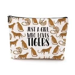 NGZS Niedliche Kosmetiktasche, Tiergeschenk, lustiges Make-up, Reisetasche, Geschenk für Frauen, Panda, Ente, Tiger, Liebhaber, Geburtstag, Weihnachten, Muttertag, GirlTigers, 9.7x7 inch von NGZS