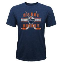 NHL Superstripe T-Shirt, Teamgrafik vorne (Edmonton Oilers, 128 S) von NHL