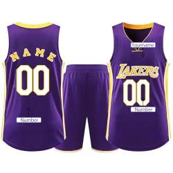 Laker Trikot Personalisiert Basketball Trikot Kinder Personalisiert Basketball Trikot Herren NBA Basketball Trikot Basketball Shirt NBA Basketball Shorts 2024 von NHNKR