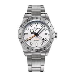 NIADI Sugess Automatische NH34 mechanische Herren-Armbanduhr, GMT-Armbanduhr, kuppelförmig, Saphirkristall, 10 ATM wasserdicht, Edelstahl, V 4 von NIADI