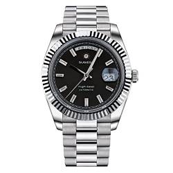 NIADI Sugess Day Date S433 Herren Uhren Automatische Möwe ST2146 Saphirglas Wasserdicht Luxus Mechanische Armbanduhr, Farbe 3, modisch von NIADI