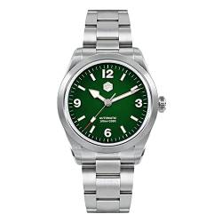 San Martin SN0107-G3 Herren-Armbanduhr, 38 mm, wasserdicht, automatisch, mechanisch, Blau, Grün , Mechanisch von NIADI