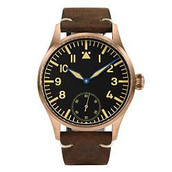 San Martin SN0117Q Cusn8 Bronze Pilot Herrenuhr Saphirglas NH35 Automatische Möwe St3621 Mechanische Kleid Armbanduhr, Version 1 von NIADI