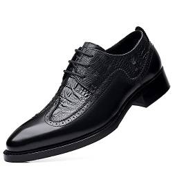 NIAVIS Herren Anzugschuhe Schnürhalbschuhe Klassischer Business Derby Oxford Hochzeit Schuhe Schnürschuh Lederschuhe,40 von NIAVIS