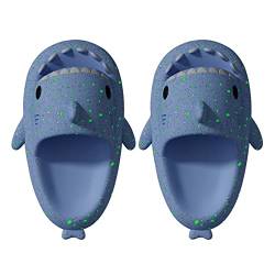 NIBESSER Hai Hausschuhe Leuchtend Cloud Shark Slides Slippers Unisex Hai Badelatschen Sommer Dusch Badeschuhe Strand Sandalen Lustig Haifisch Schlappen Slippers für Damen Herren von NIBESSER