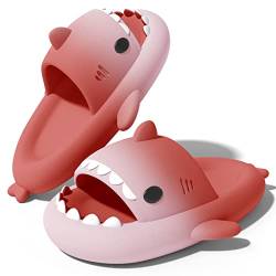 NIBESSER Shark Slides 2024 Niedliche Hai Hausschuhe für Damen Shark Slippers Herren Weich rutschfest Badelatchen für Damen Schlappy Schlappen Open Toe Slides von NIBESSER