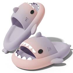 NIBESSER Shark Slides 2024 Niedliche Hai Hausschuhe für Damen Shark Slippers Herren Weich rutschfest Badelatchen für Damen Schlappy Schlappen Open Toe Slides von NIBESSER